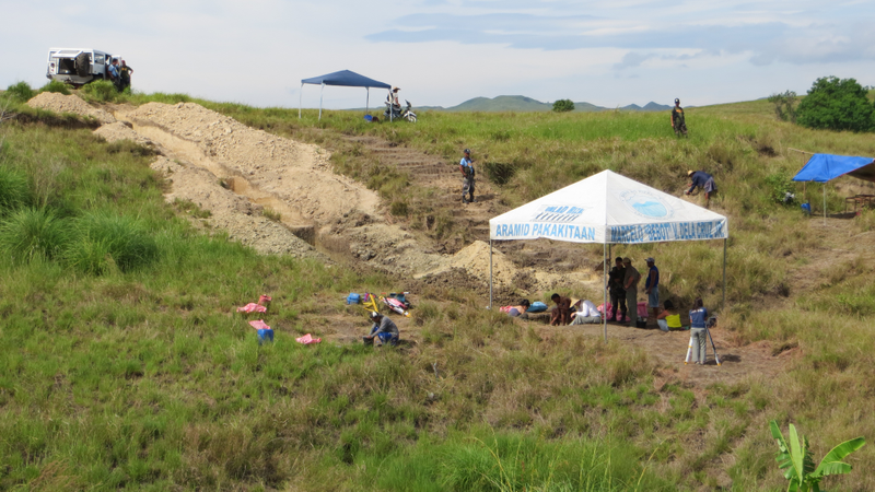 The excavation site.
